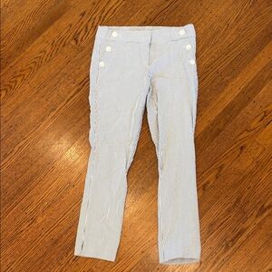 Adrienne Vittadini Blue & White Striped Seersucker Pants 💙/🤍 Women’s 4